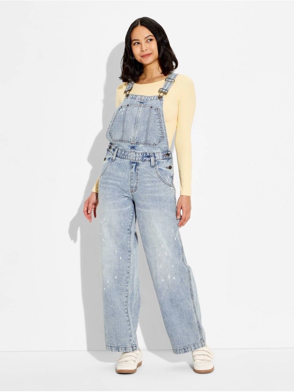Women's Mid-Rise Baggy Overalls - Wild Fable, Blue Denim, Sz XXS NWT
